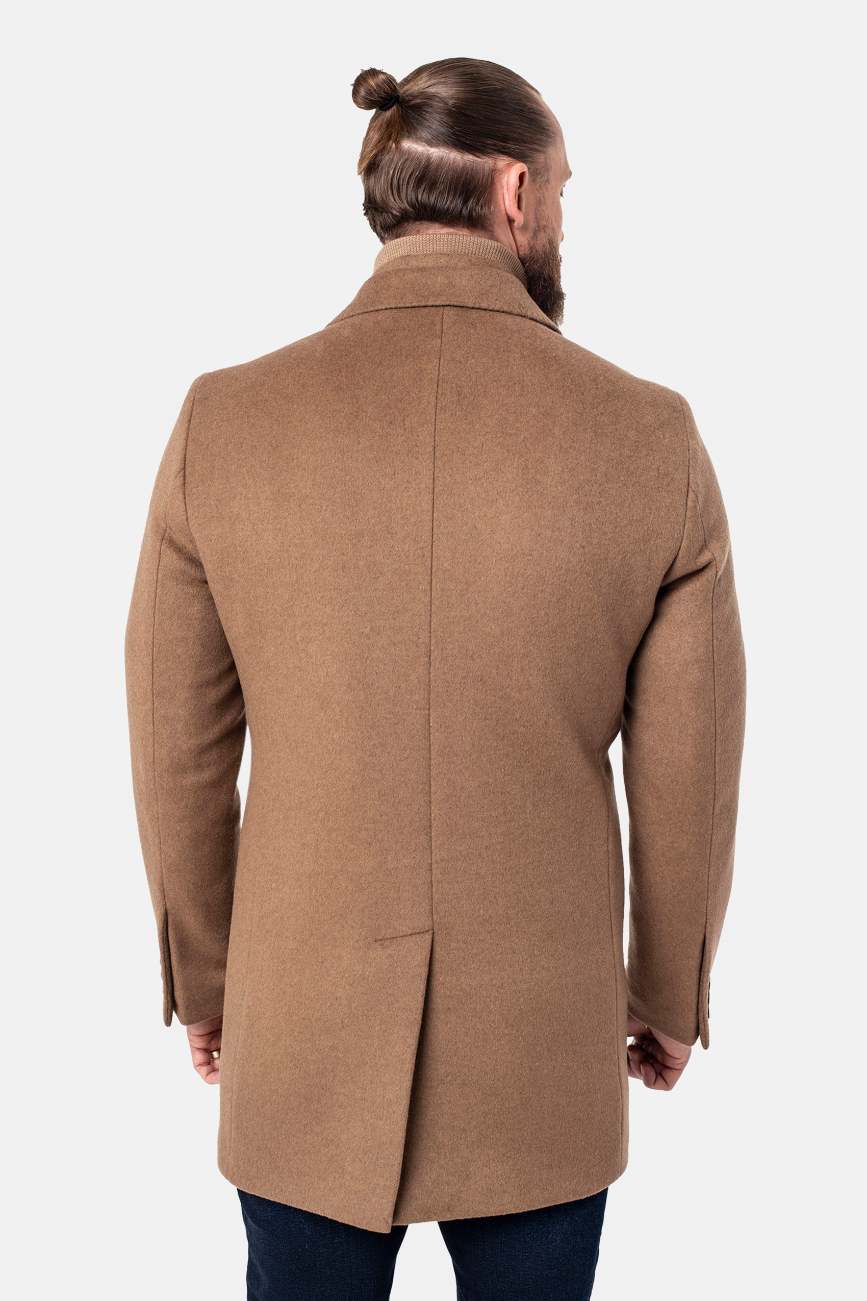 ELEGANCKI PŁASZCZ MĘSKI WEŁNIANY VITORES KAMELOWY 52 Marka Recman