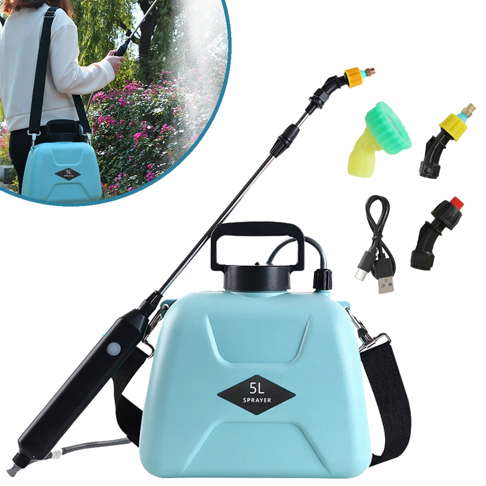 Elektryczny Opryskiwacz Z 3 Dyszami 5L Elektryczny Opryskiwacz Do Roślin