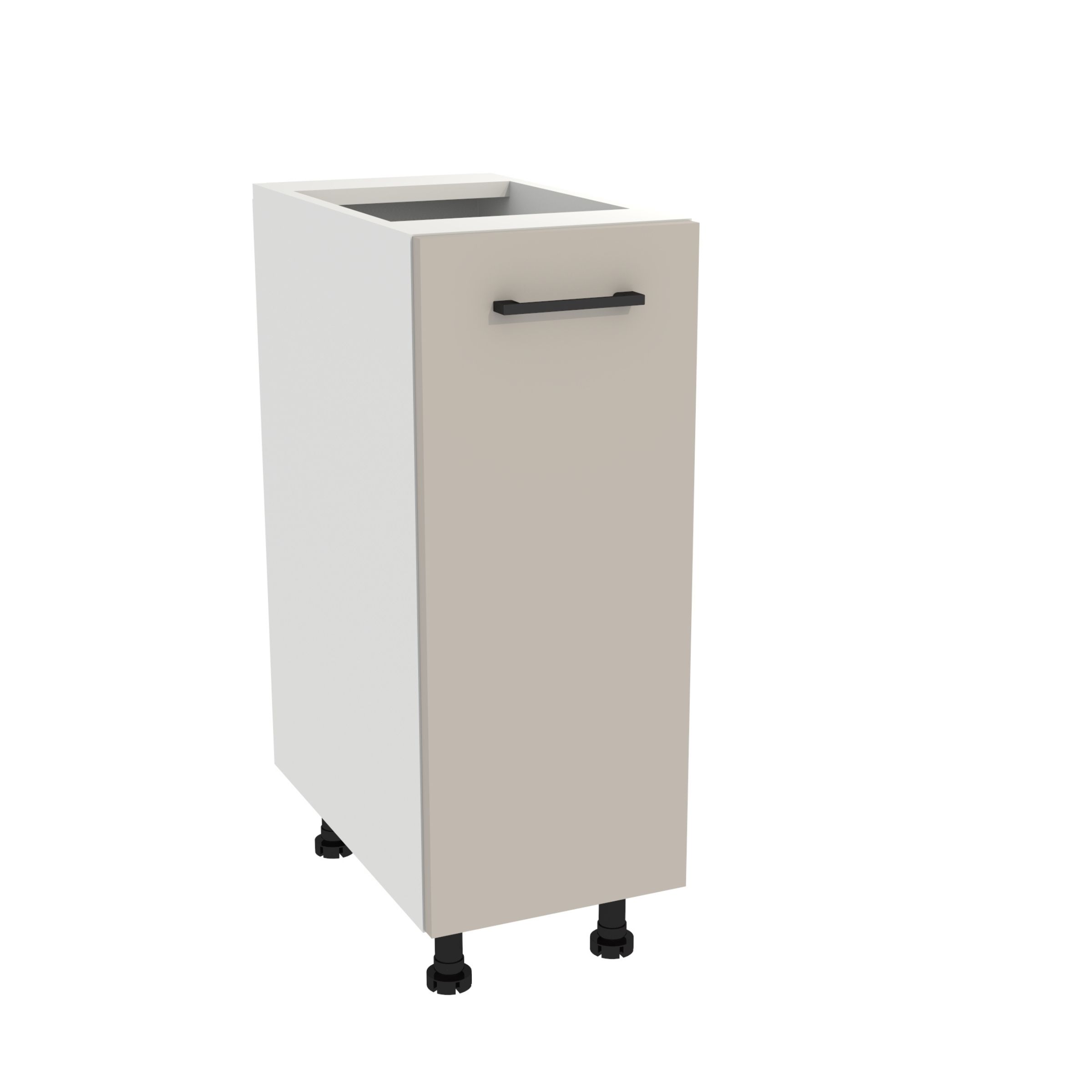 Dolní kuchyňská skříňka 30 Capri korpus Bílá přední strana Kašmír Mat