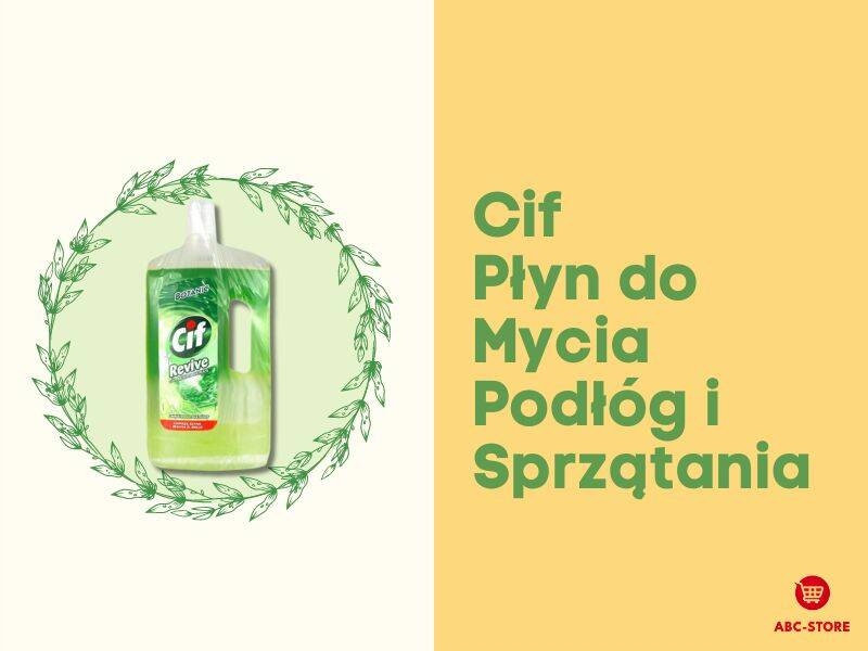 Cif Płyn do Mycia Podłóg Uniwersalny Wosk Koncentrat Ściereczka Gratis 1l Marka Cif