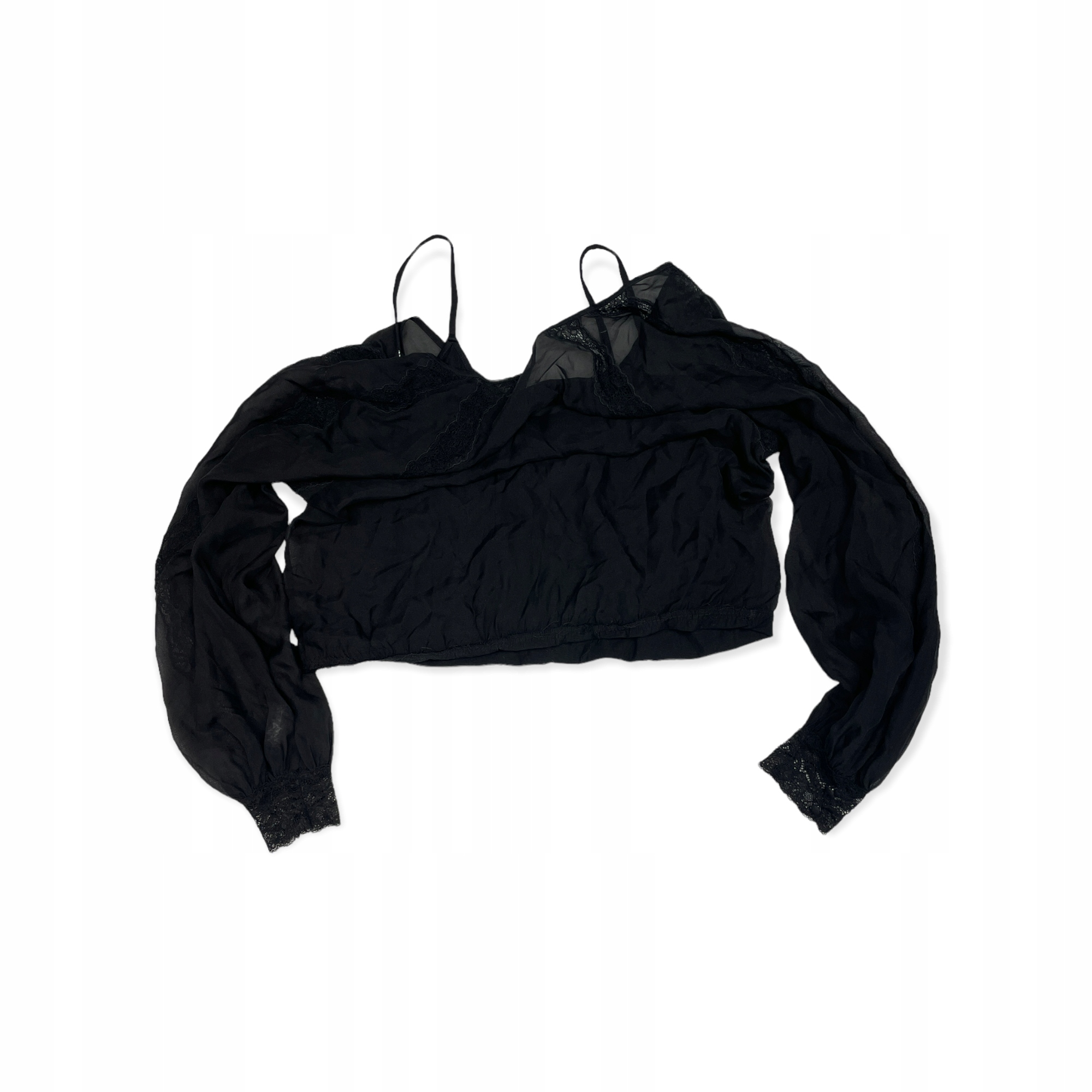 Krátká dámská bufiaste halenka s rukávy Cami Nyc S