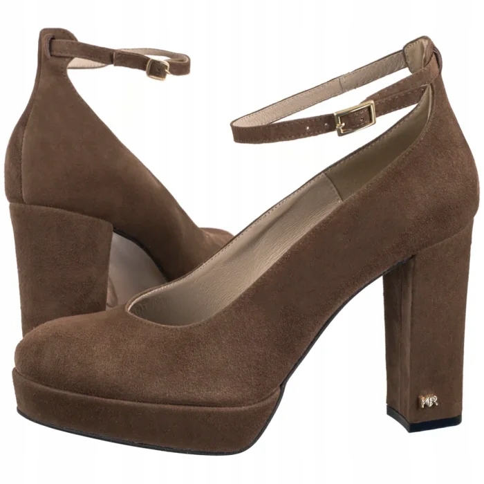 Dámské semišové lodičky Karino Hnědé 5223/015-P