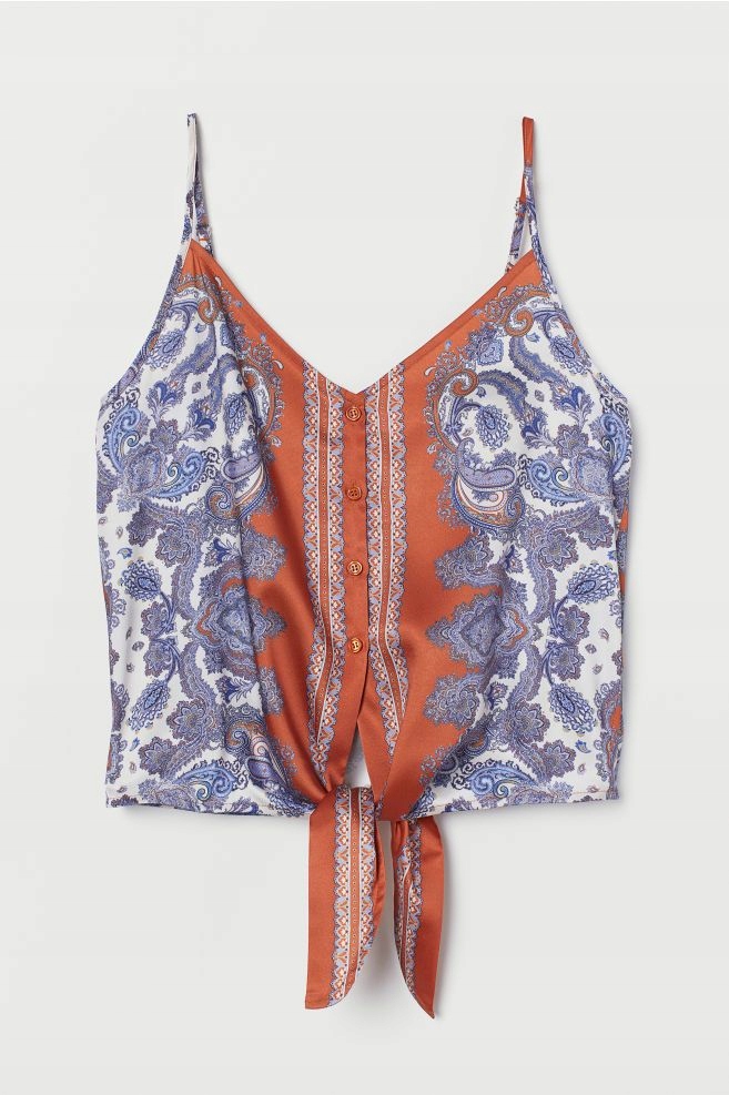 

Bluzka Top Z Kreszowanej Tkaniny H&m 34 Xs