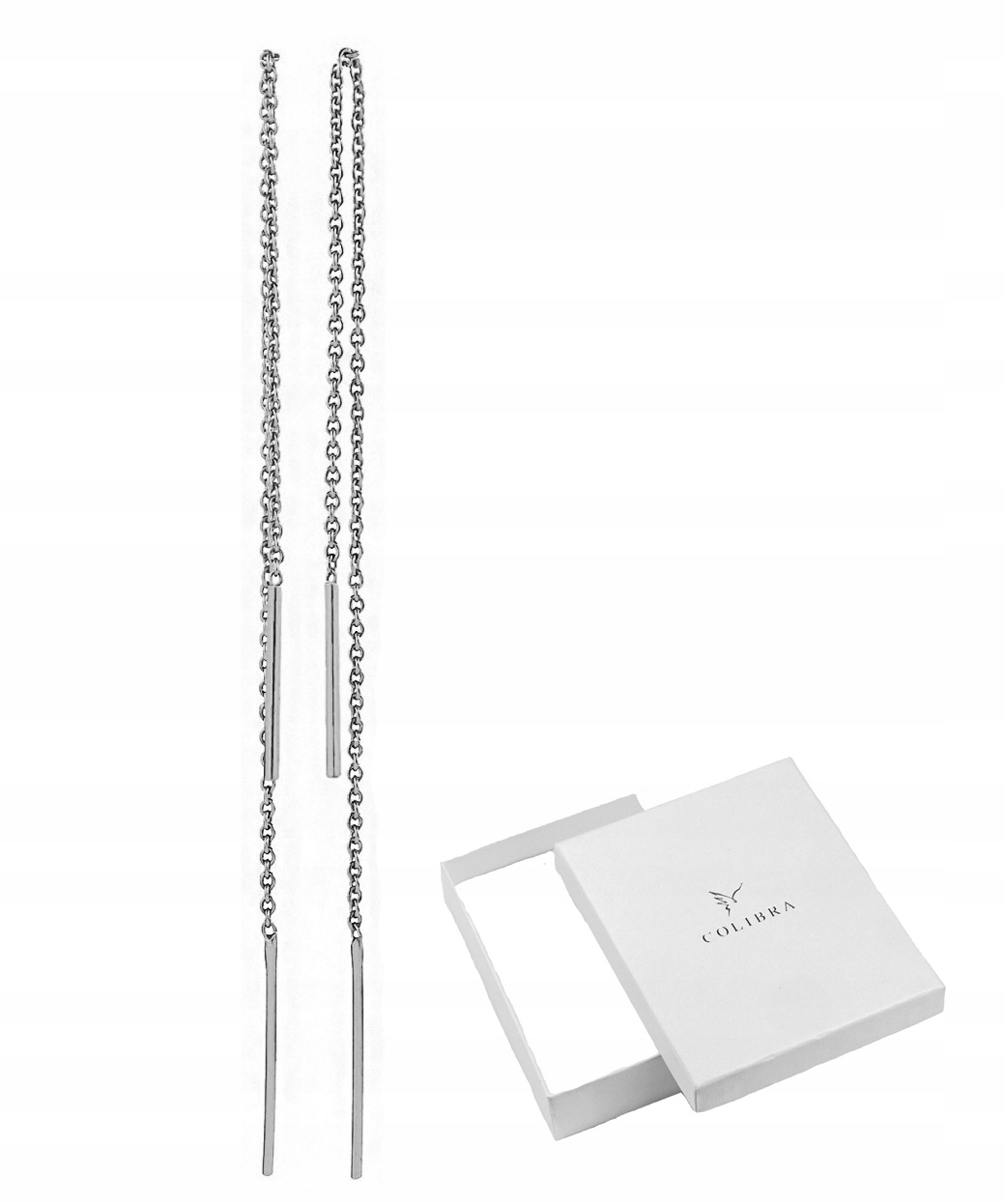 

Kolczyki Długie Srebrne Przeciągane Przekładane