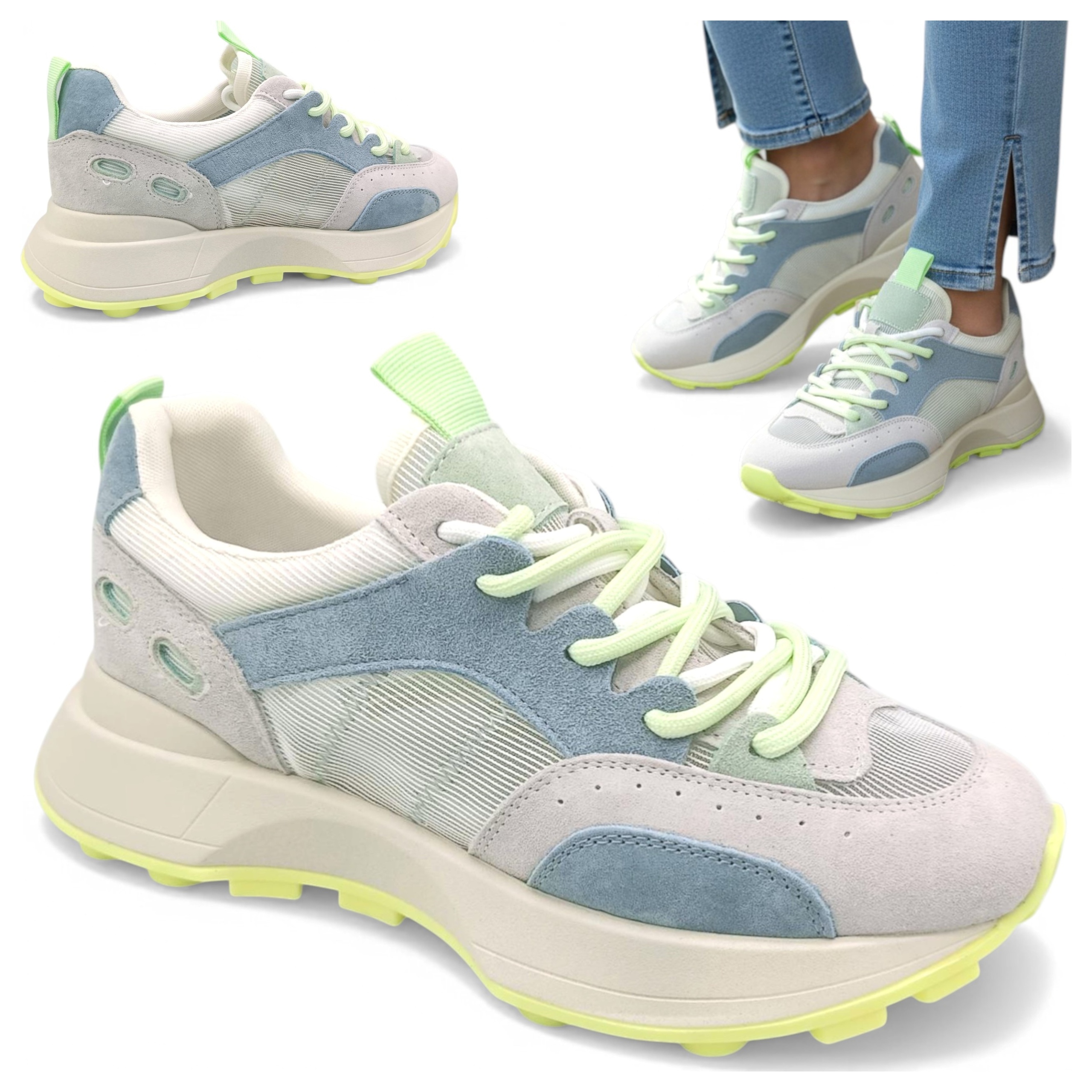 Dámské kožené tenisky 39 Vinceza Polobotky prodyšné na platformě Béžová