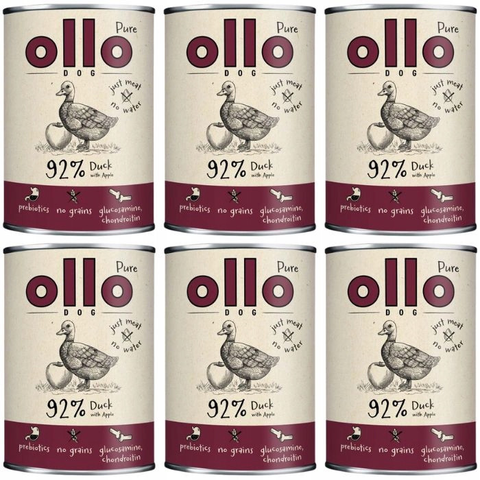 Ollo Pure Kaczka i z jabłkiem 6 x 850g Mokra karma dla psa Monobiałkowa