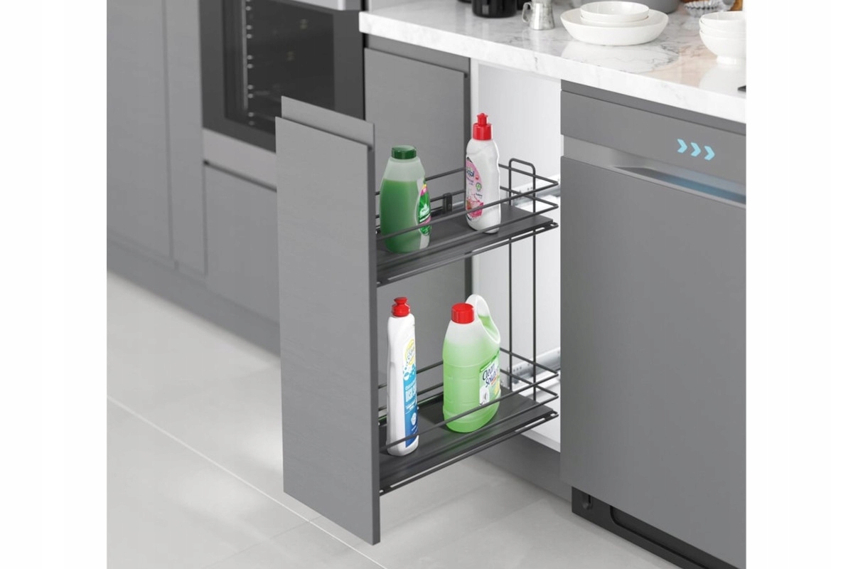 Cargo do skříně 30 antracit 2 úrovně tandem blum plný boční výsuv levý