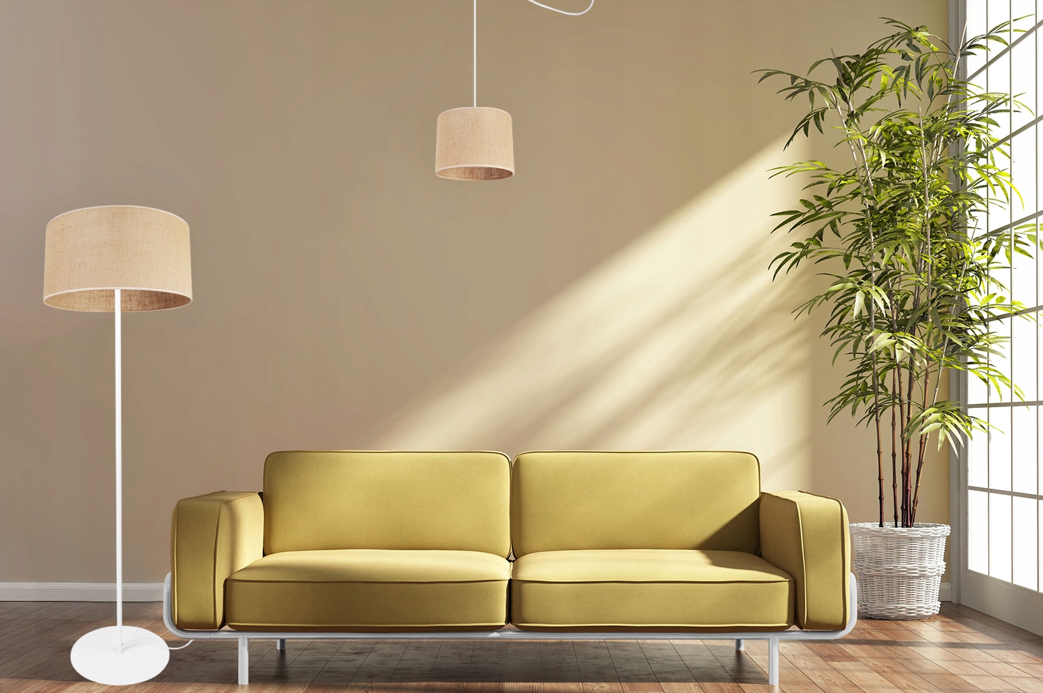 LAMPA PODŁOGOWA STOJĄCA METAL ABAŻUR 40CM Marka Light Home