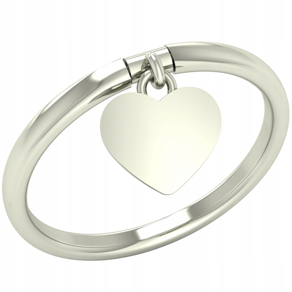 Stříbrný Prstýnek S Pohyblivým Přívěskem Srdce