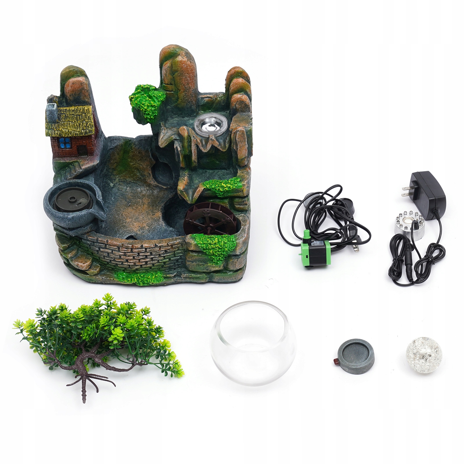 LED Domowa fontanna dekoracyjna Drzewo+AKWARIUM Typ fontanna (pompa)