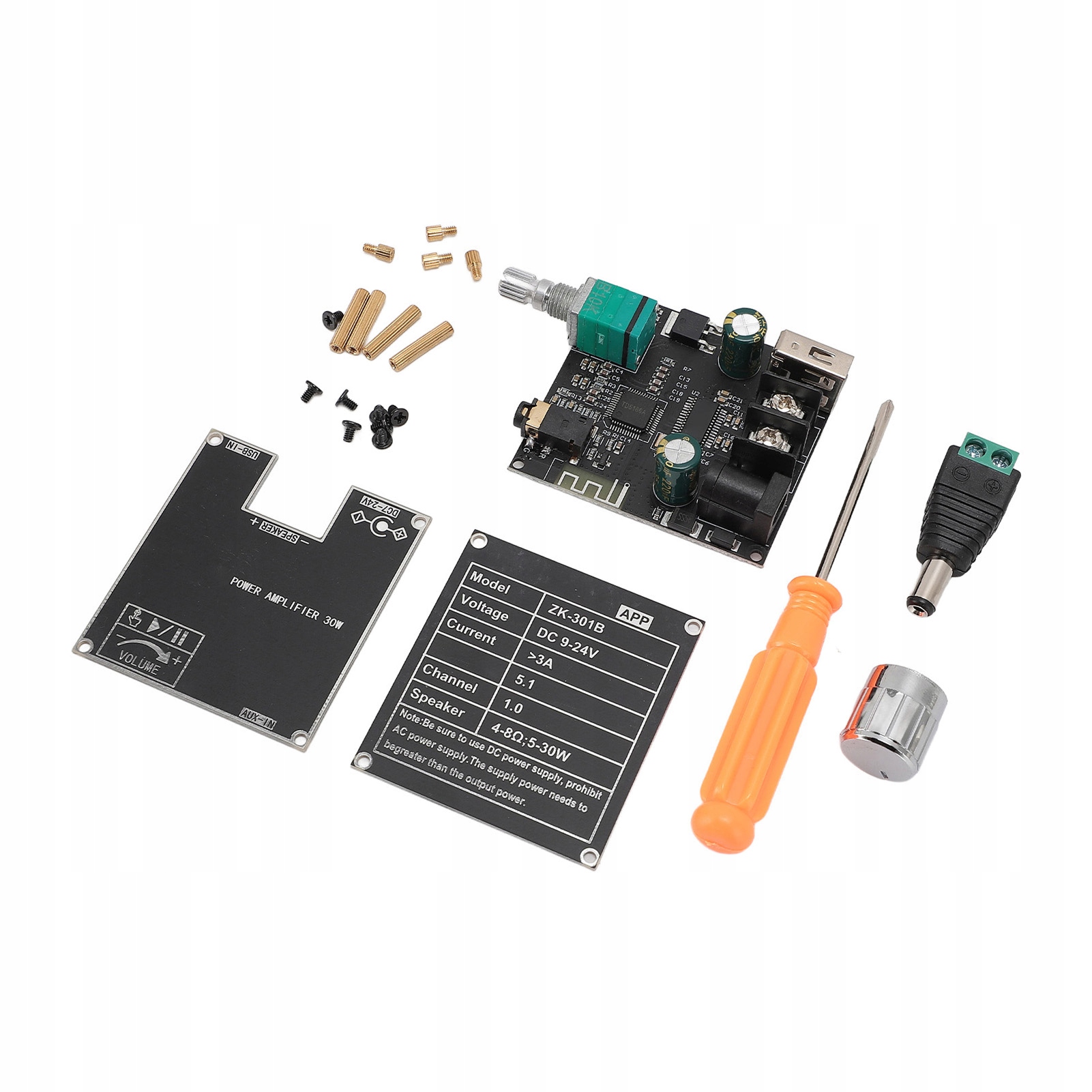 ZK-301B Mono Bluetooth 5.1 płyta wzmacniacza 30W moduł wzmacniacza O2