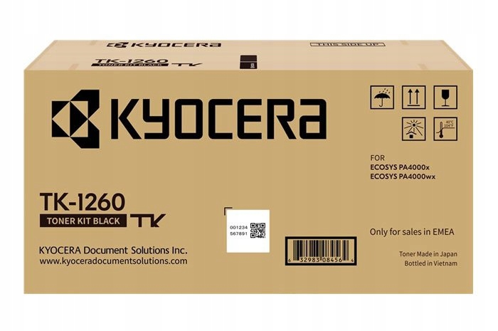 Originální černý toner Kyocera Ecosys PA4000 (TK-1260, TK1260, 1T0C150NL0)