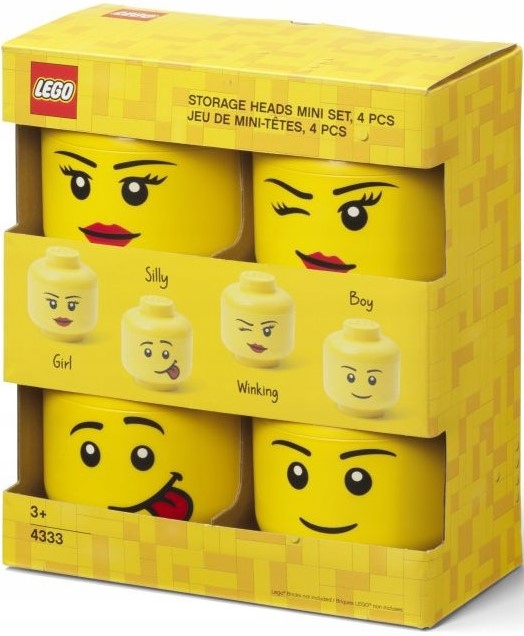 

Lego Pojemnik Mini ø10cm Zestaw 4 Głów 43330800