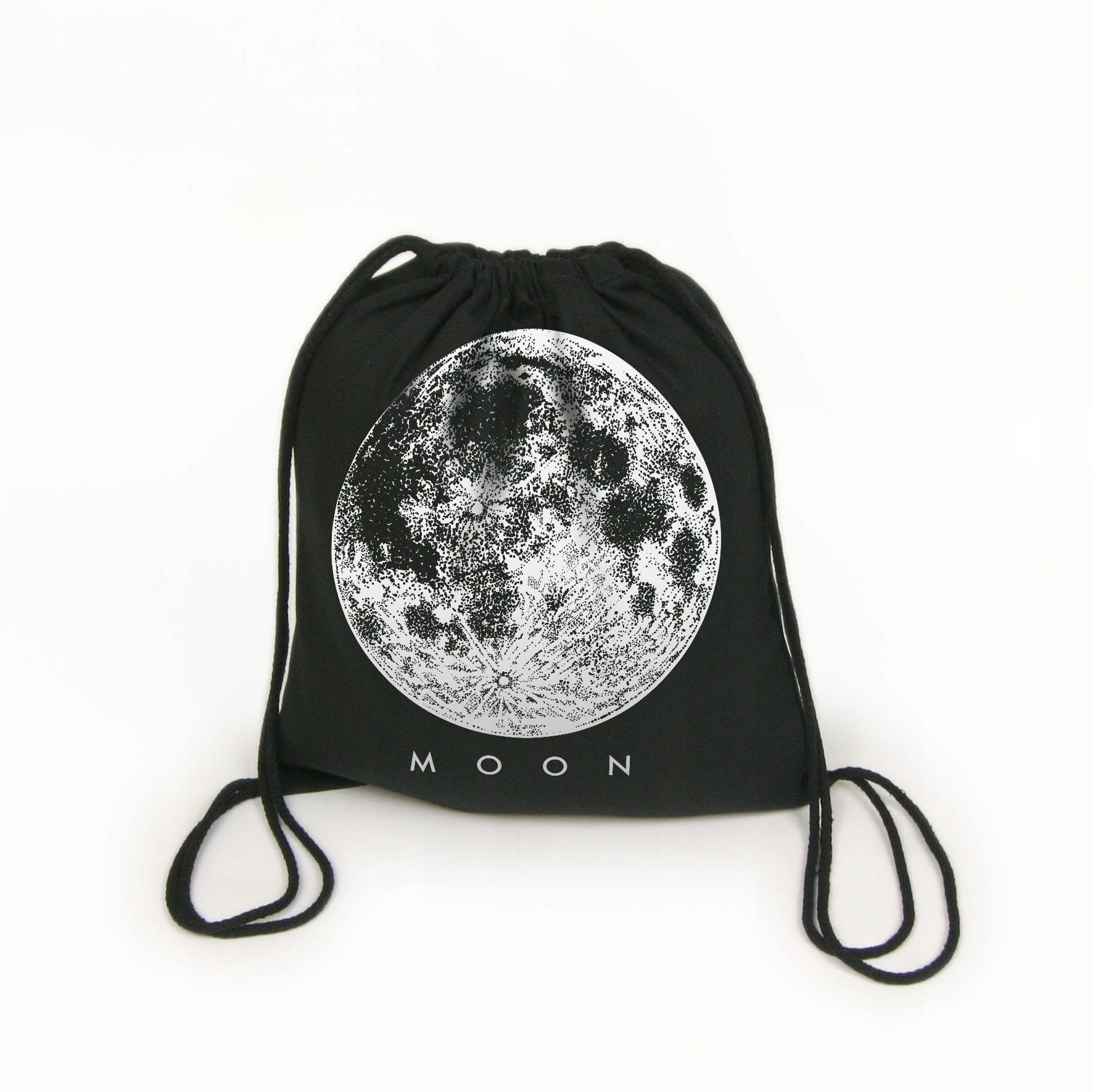 

Plecak worek bawełniany czarny - nadruk Moon