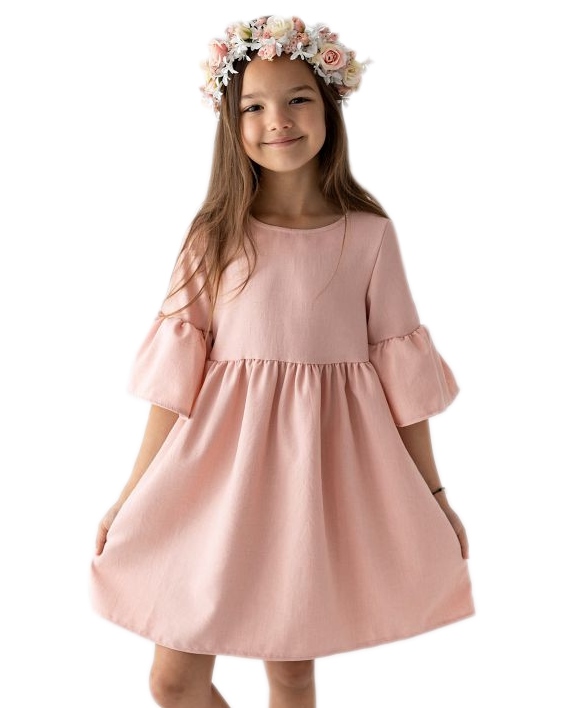 Лили Грей - ГЛАДКАЯ ПЛАТЬЕ БОХО ПУДРОВЫЙ РОЗ 116