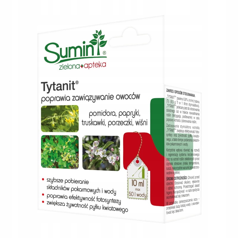 

Tytanit poprawia zawiązywanie owoców 10 ml Sumin