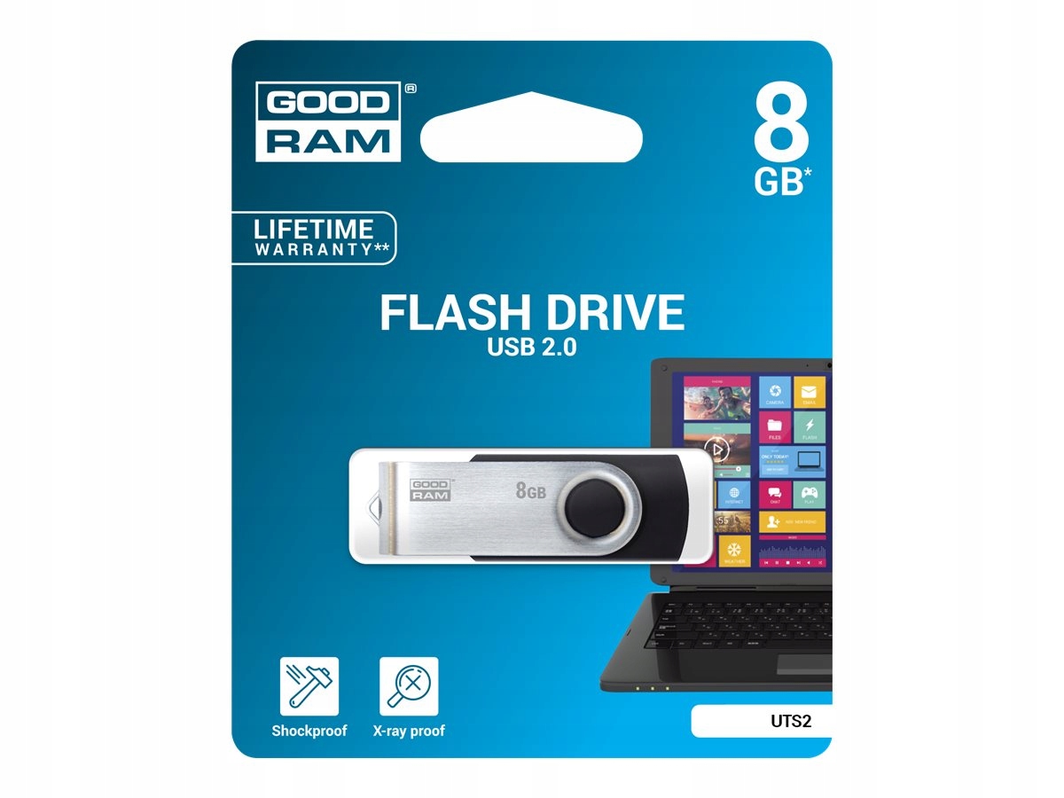 Pendrive GOODRAM 8GB UTS2 Twister USB 2.0 czarny Marka GOODRAM