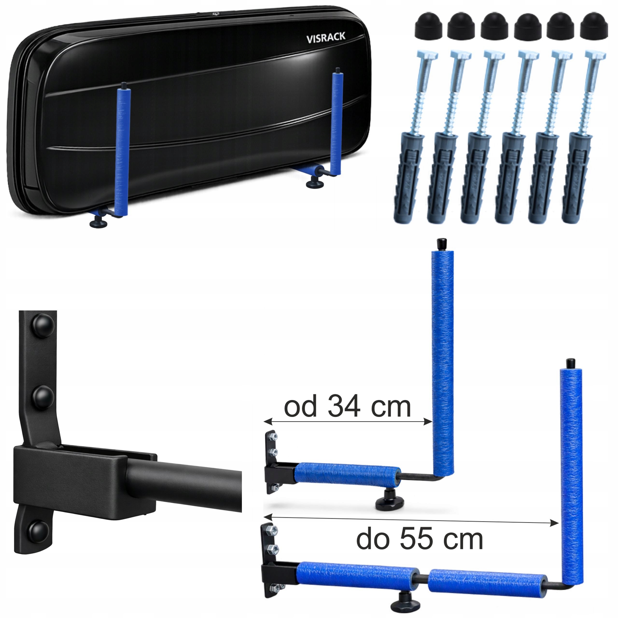 Wieszak na box dachowy regulowany – mocny uchwyt garażowy do 60kg