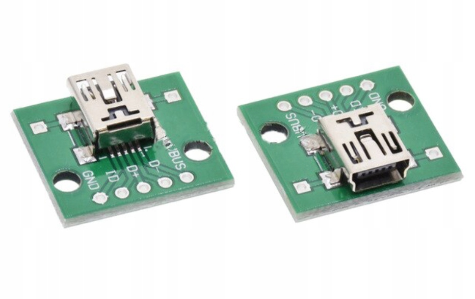 Płytka adapter Mini USB DIP 5P wtyczka żeńska