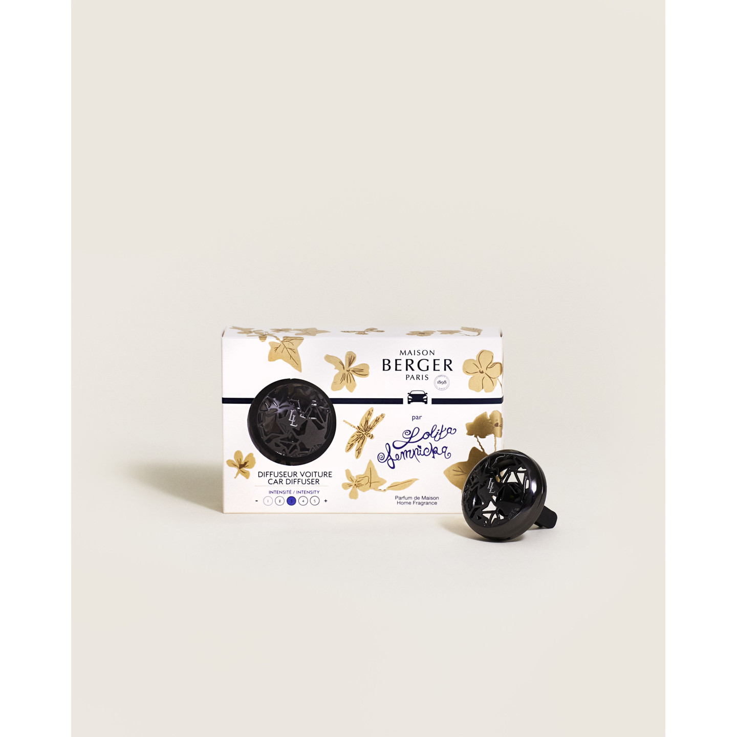 Dyfuzor do auta Czarny Gun Metal z wkładem zapachowym Lolita Lempicka Maiso