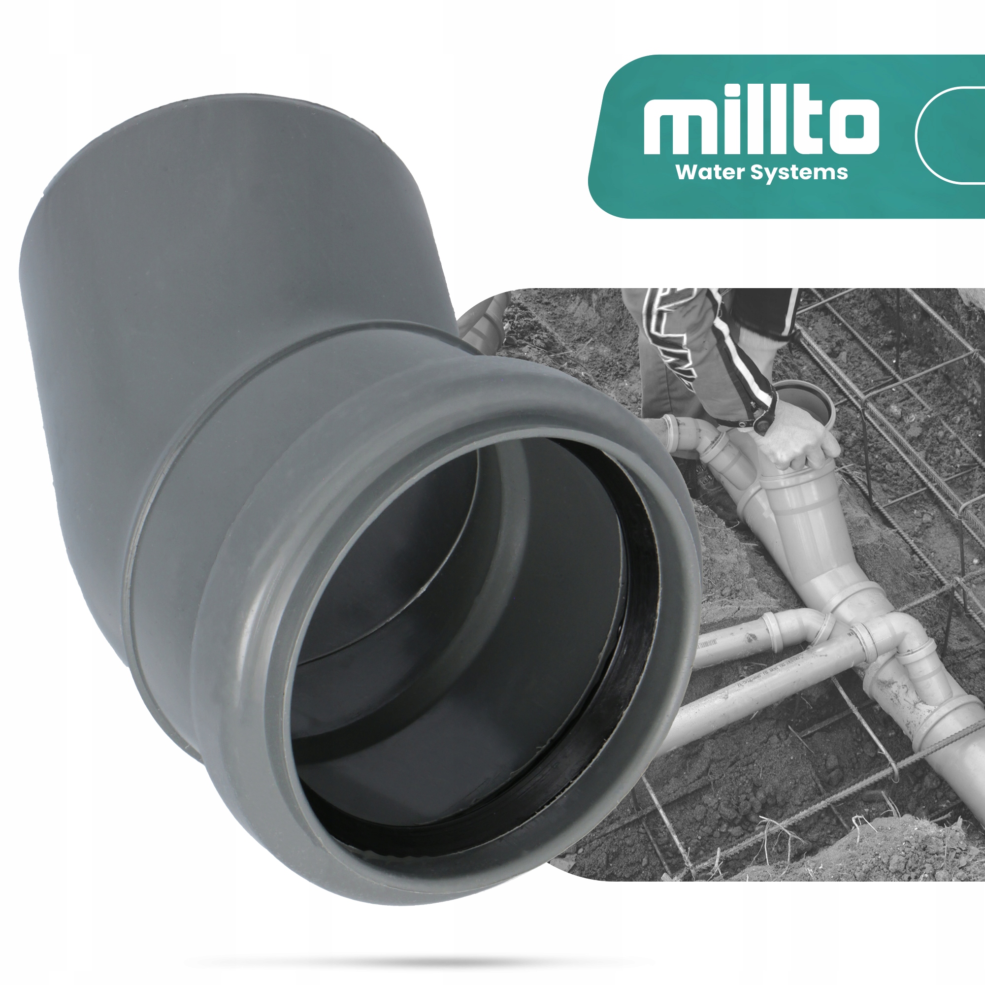 KOLANO KANALIZACYJNE 75 MM 30° PCV PP ZŁĄCZKA ŁĄCZNIK RURY WODY KSZTAŁTKA Materiał wykonania PP