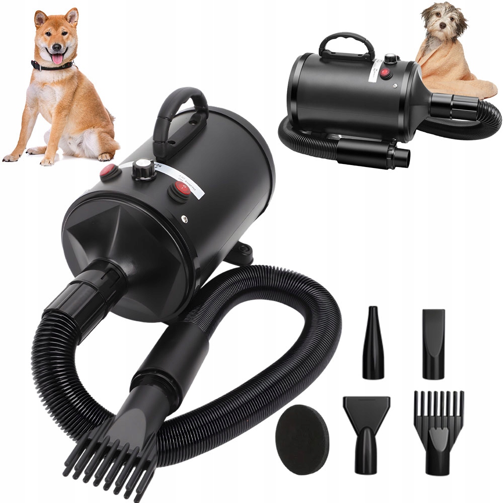 Levně Groomingová Sušička Pro Psa Kočku, Flexibilní Hadice, 4 Trysky, Rychlé Sušení