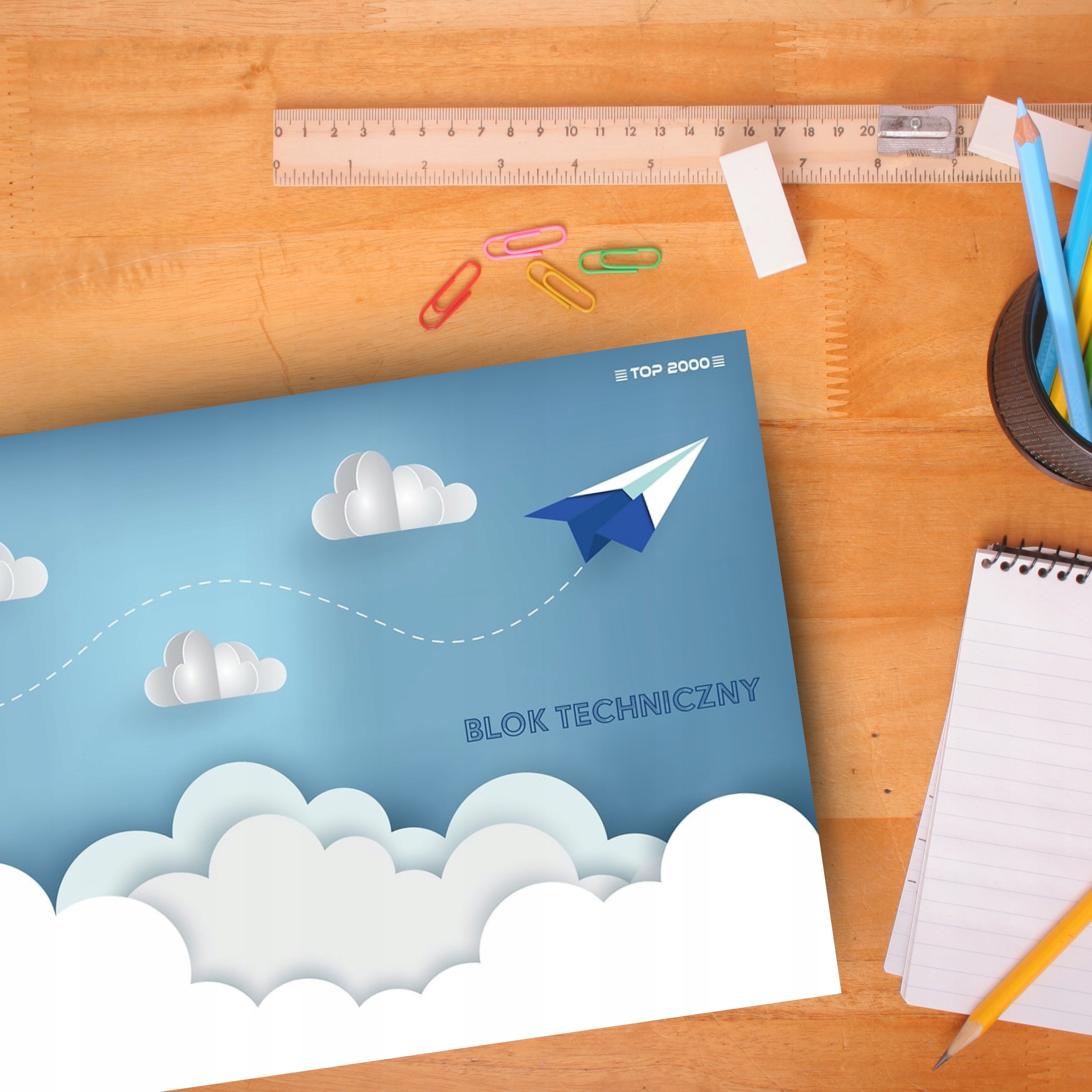Blok techniczny A4 10 kartek 140g biały Top Marka TOP-2000