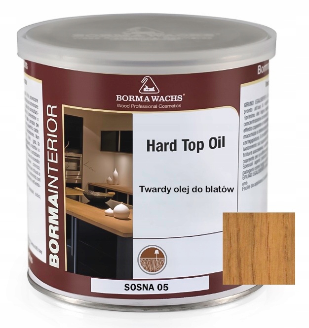 Tvrdý Olej Na Dřevěné Desky Borma Wachs Hard Top Oil Borovice 750 ML