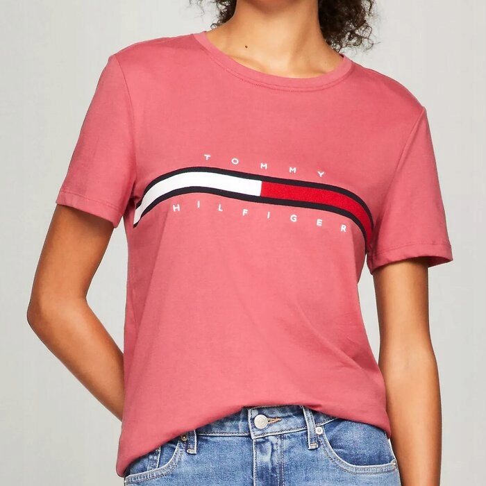 Tričko Tommy Hilfiger bavlněné klasické růžové M (nové)