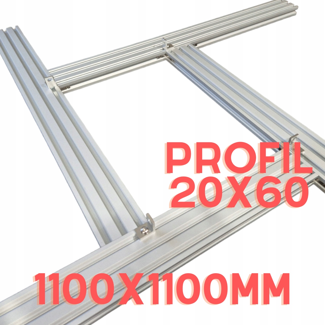 Uniwersalny regulowany szablon do frezowania 1100x1100mm z profila 20x60