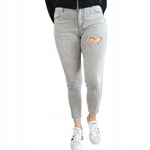 Spodnie Jeansowe M Sara Szare Modelujące Nowość 30 Płeć kobieta