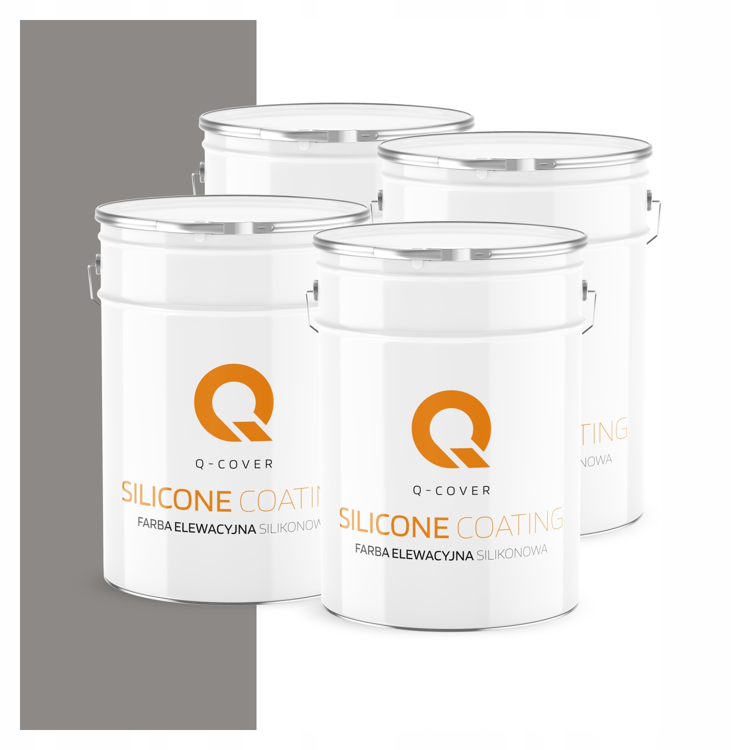 Fasádna farba 10 l silikónová Uv farba šedá tmavá chladná