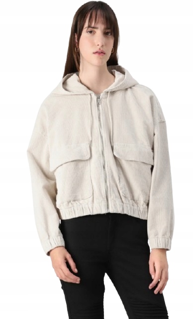 Only Dámská Béžová Bunda S Kapucí Na Zip XL Jsc