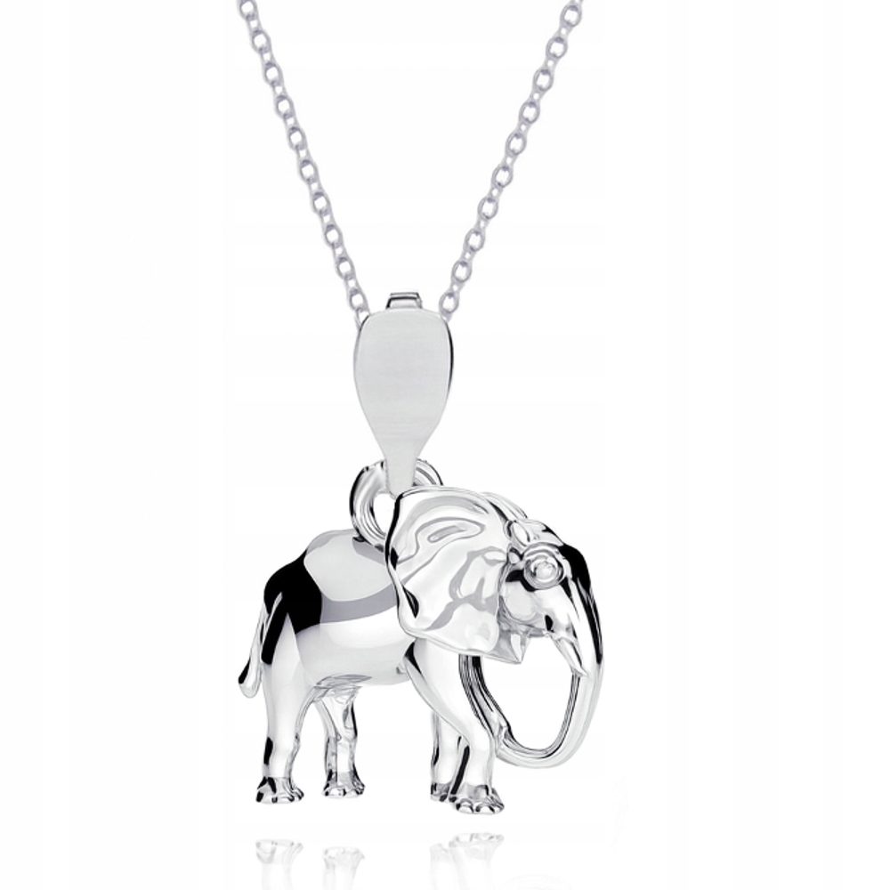 Stříbro náhrdelník Rolo ryzost 925 Slon 3D