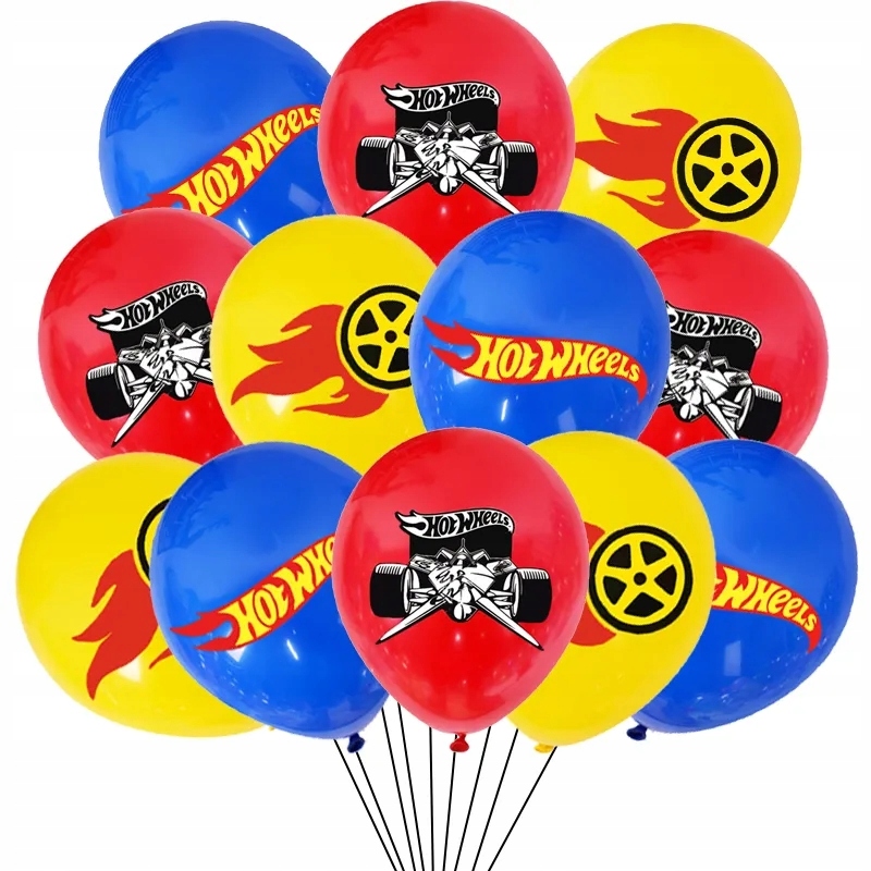 BALONY HOT WHEELS ZESTAW BALONÓW WIELE WZORÓW