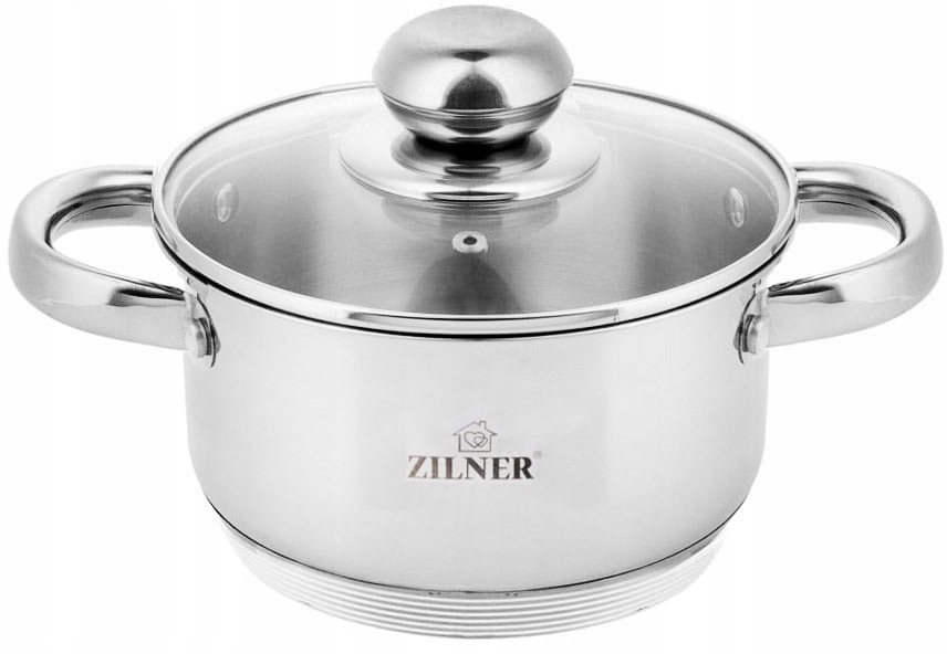

Garnek Stalowy Z Pokrywką Srebrny 16CM/1,8L Zilner