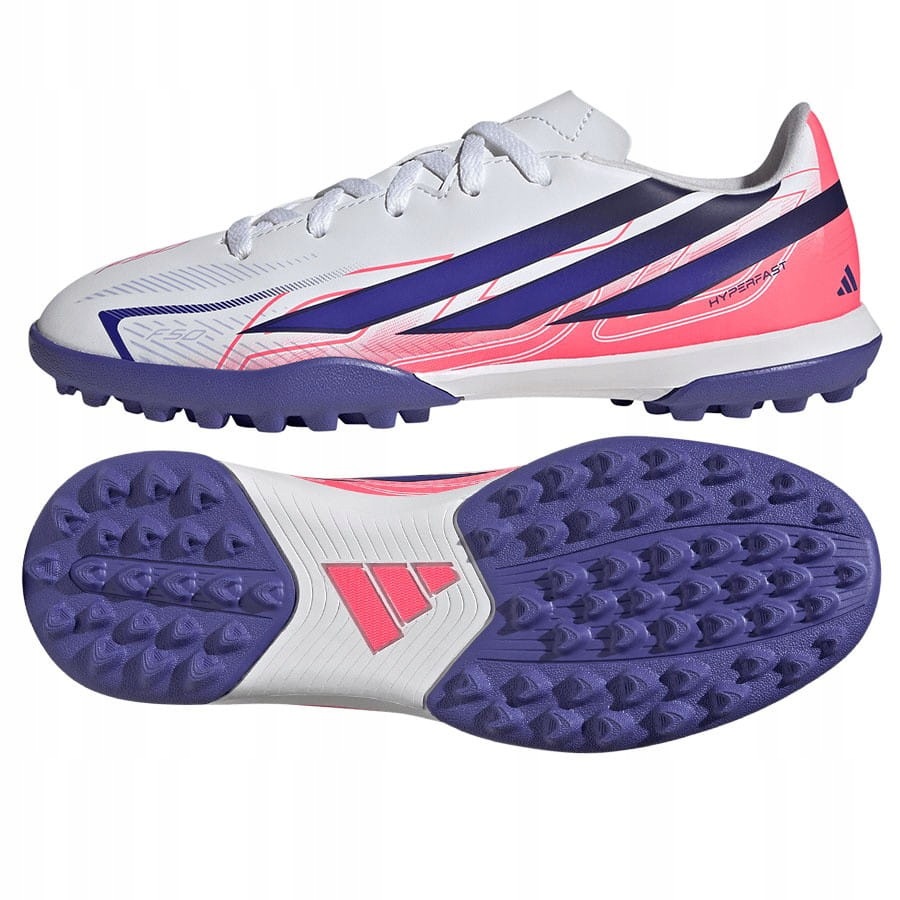 Buty adidas F50 Hyperfast Club Jr Tf KK1368 38 2/3, Biały