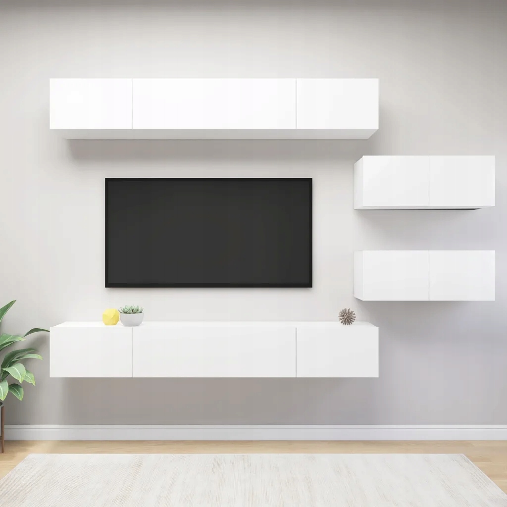 Petrashop 6dílný set Tv skříněk bílý kompozitní dřevo Bílá 3078728