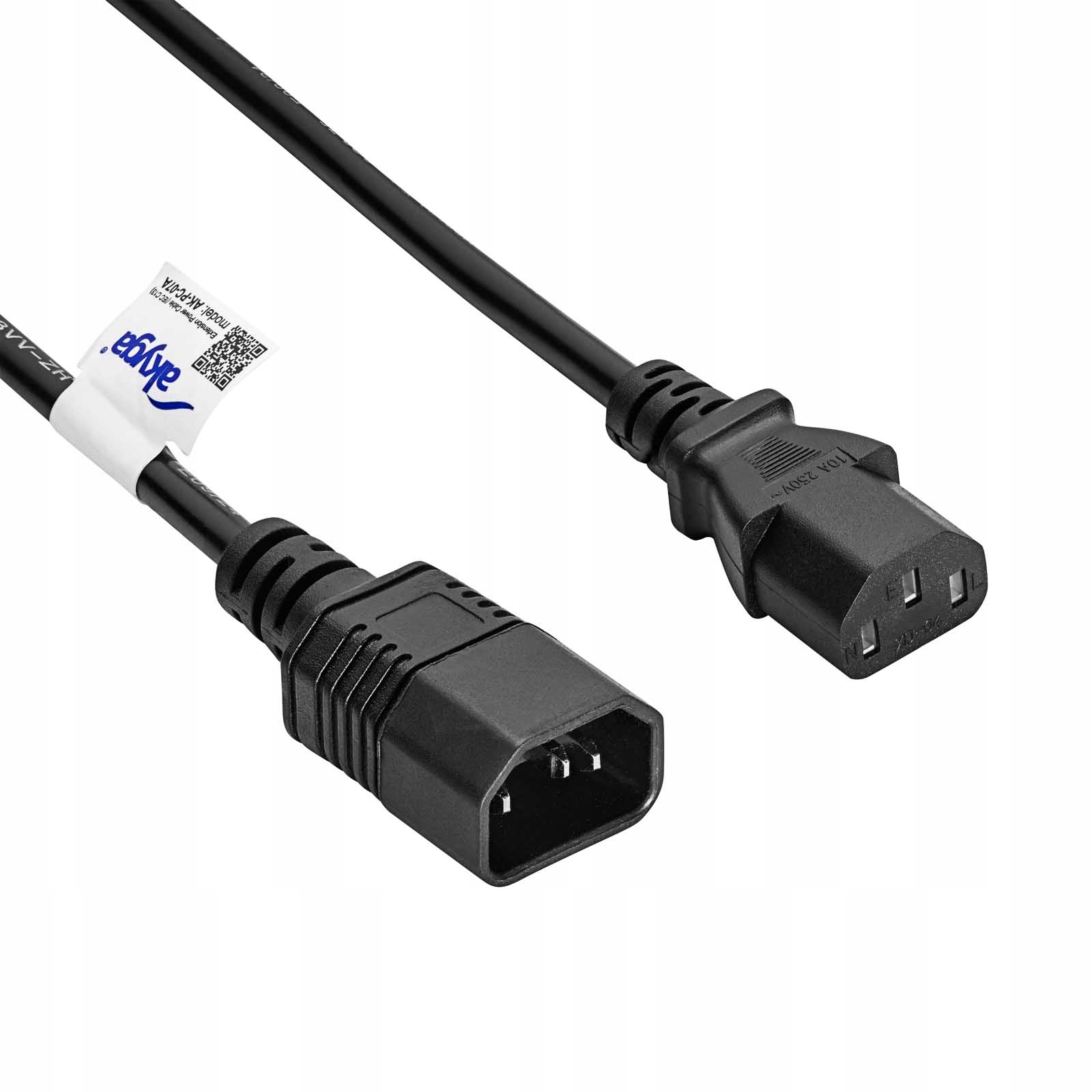 AKYGA Kabel zasilający Akyga AK-PC-07A przedłużacz CCA 3x0.75mm2 IEC C13 / C14 3 m — 6