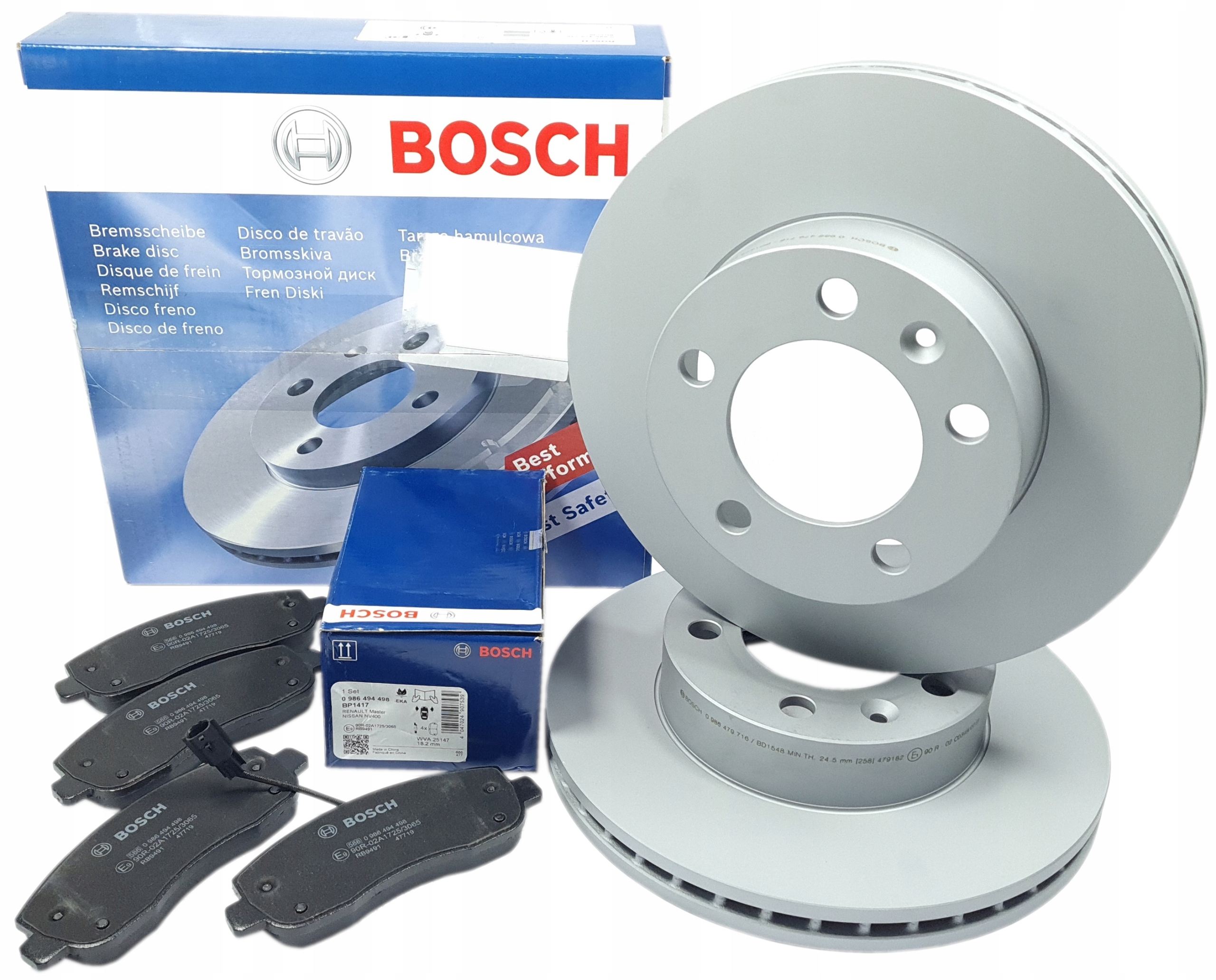 Bosch Kotouče Přední Kostky Interstar II NV400 Movano B Master III