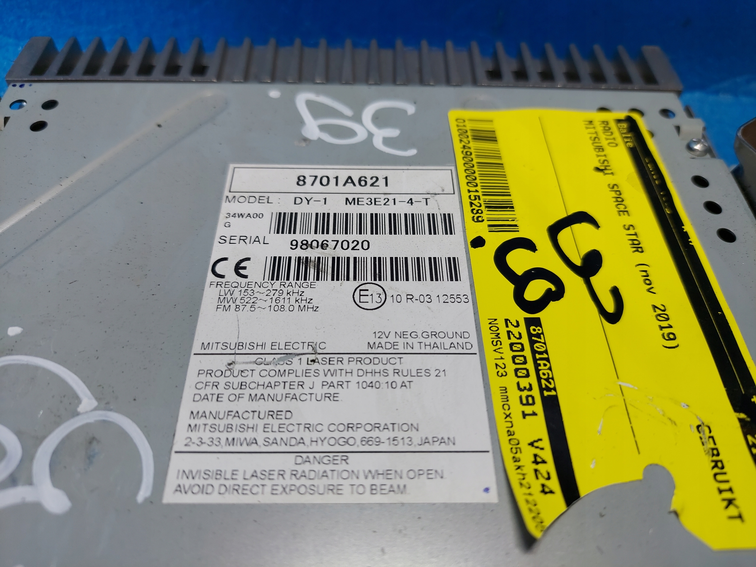 RADIO EKRAN MITSUBISHI SPACE STAR 2019r 8701A621