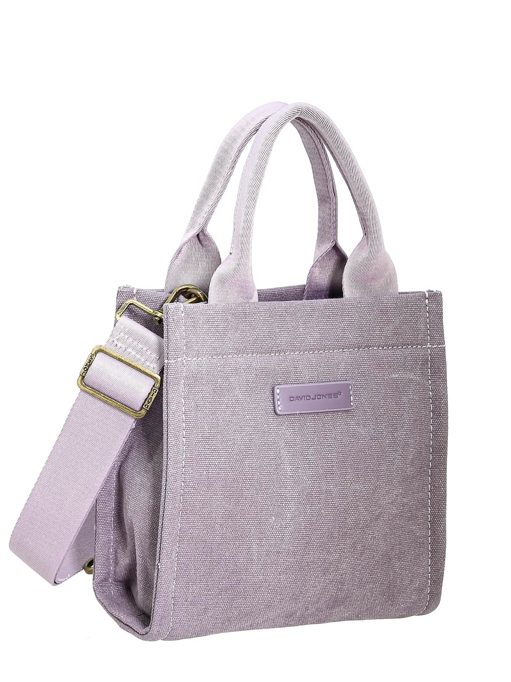David Jones torebka damska kuferek mały płótno fioletowy