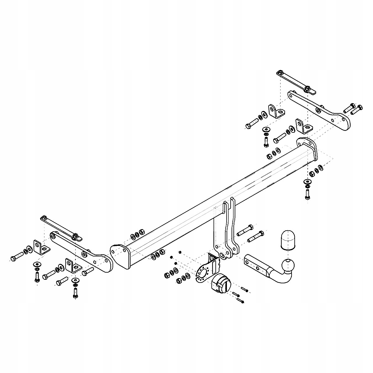 Hak holowniczy do Nissan Qashqai FL 2 J11 II Crossover 18-21 MODUŁ 13 PIN Producent Steinhof
