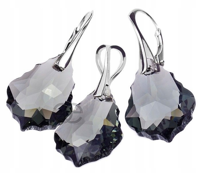 Krystaly Komplet Black Diamond Stříbro Arande