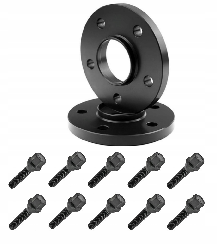 Černé distanční prvky 5x120 72.5 15 mm černé šrouby Bmw E32 E34 E46 E60 E90