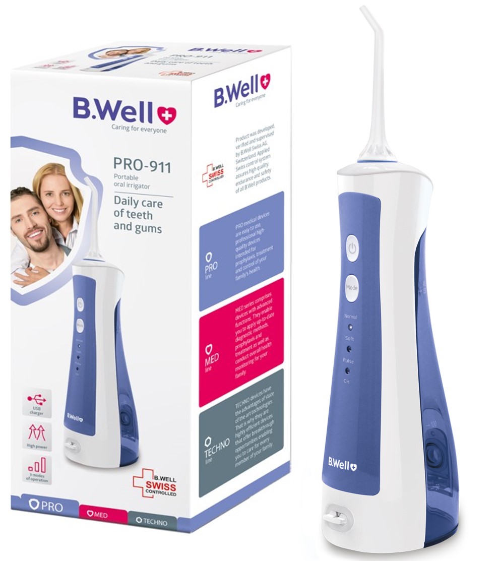 Irygator Do Zębów Na Zatoki Bezprzewodowy Dentystyczny Etui B.well PRO-911