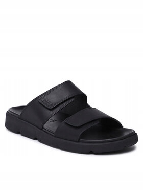 Geox Černé pánské pantofle Geox Xand 2S