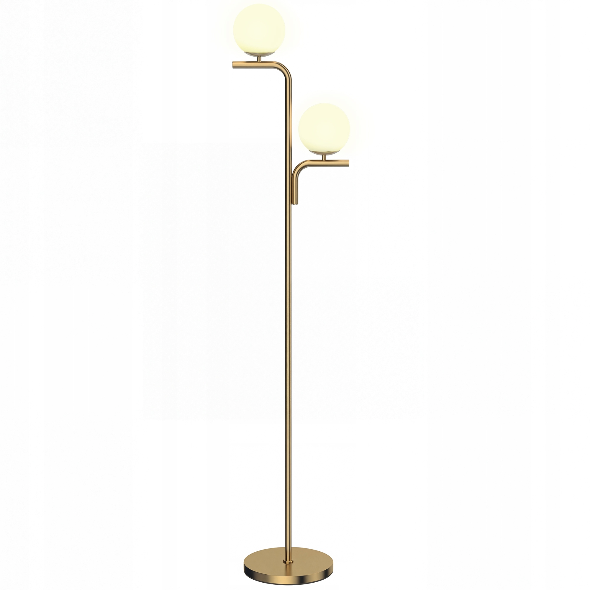 Podlahová lampa Homcom Led se 3 barvami světla 40 W zlatá