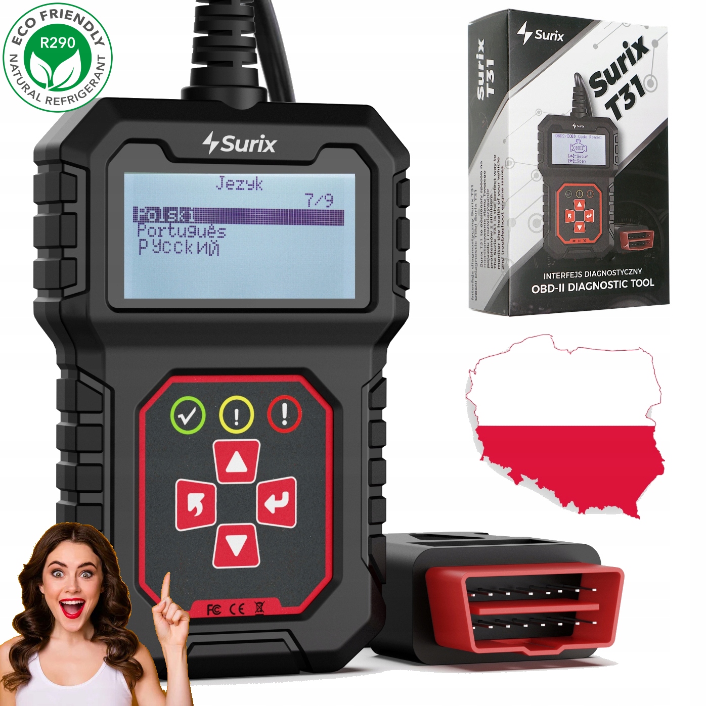 TESTER Samochodowy Komputer OBD2 POLSKI SKANER INTERFEJS DIAGNOSTYCZNY 2.0