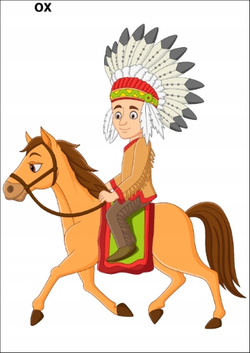 

PK16OX Tatuaże tymczasowe Indianin dla dzieci duże